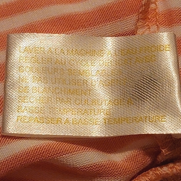 UK2LA Petite V-Neck Pink and White Wrapped Striped Crop Top Size S - Picture 12 of 12